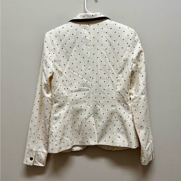 2/$30 Merona - Cream Blazer w/ Black Polka Dots | Chic Statement Jacket | Size 2 - Picture 8 of 9
